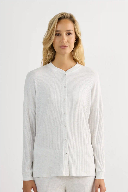 Chic Comfort Long Sleeve Modal Button-Up Top