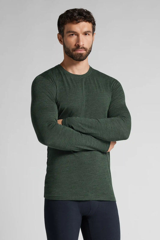 Long-sleeve Crew-Neck Merino-Wool Top