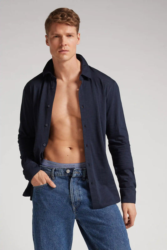 Slub Cotton Long Sleeve Shirt