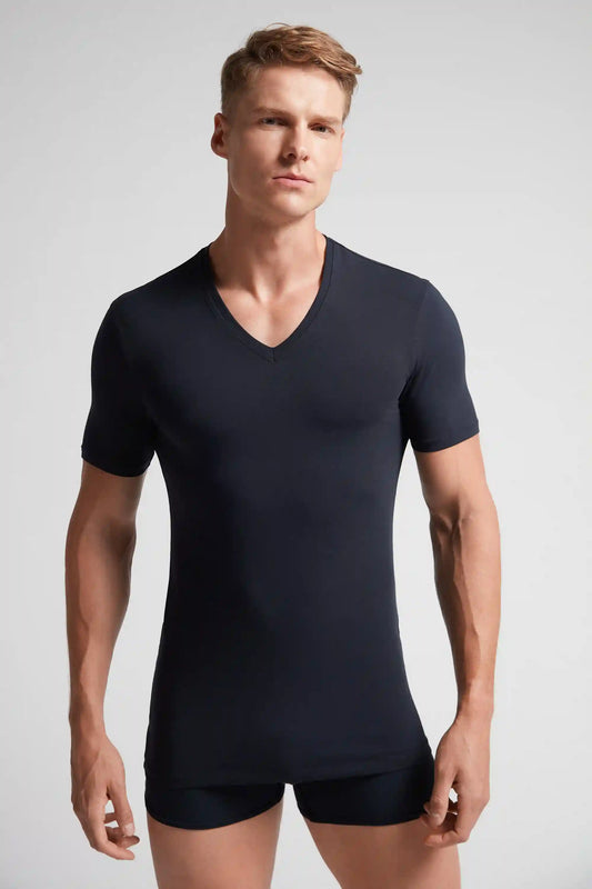 Stretch Superior Cotton V-Neck T-Shirt