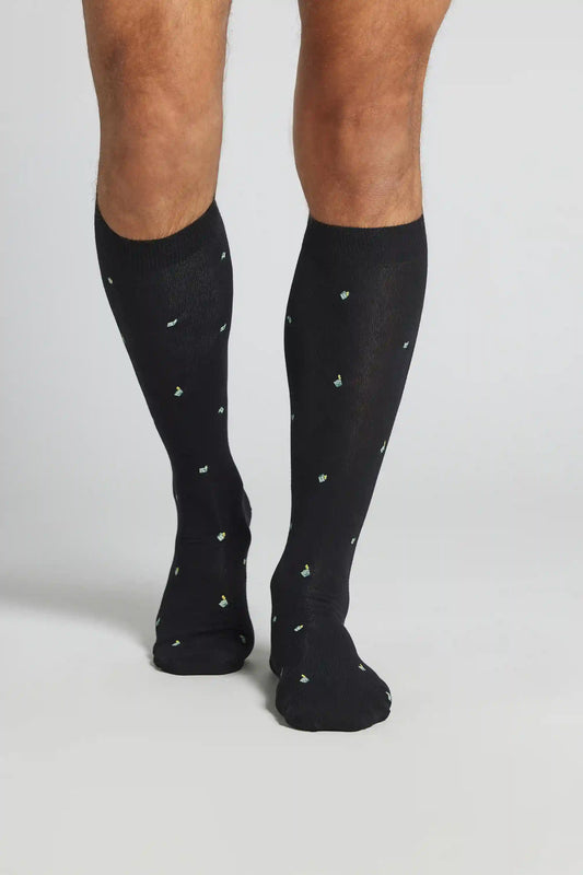 Knee Socks in Patterned Cotton