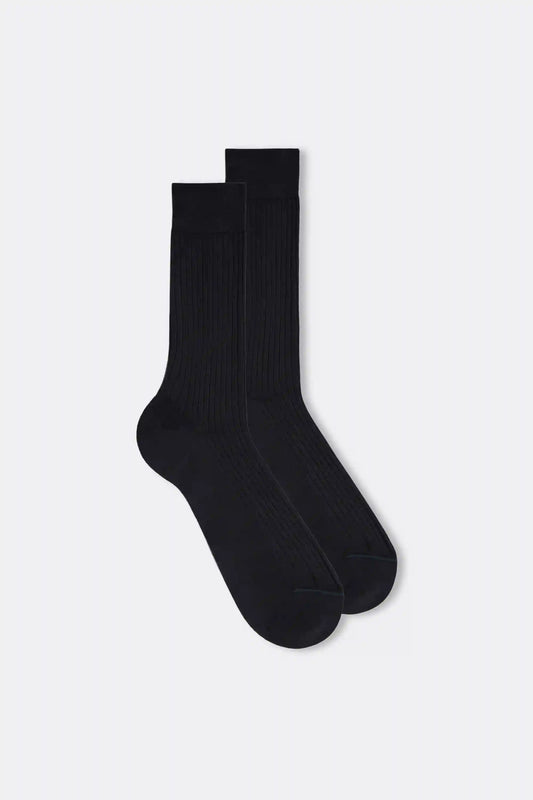 Short Ribbed Egyptian Cotton Socks