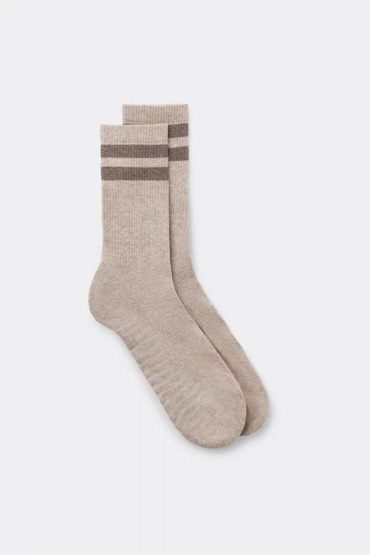 Short Striped Terrycloth Socks