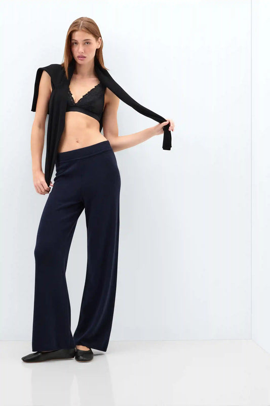 Full Length Palazzo Pants in 100% Cashmere