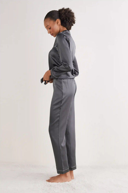 Full Length Silk Pants