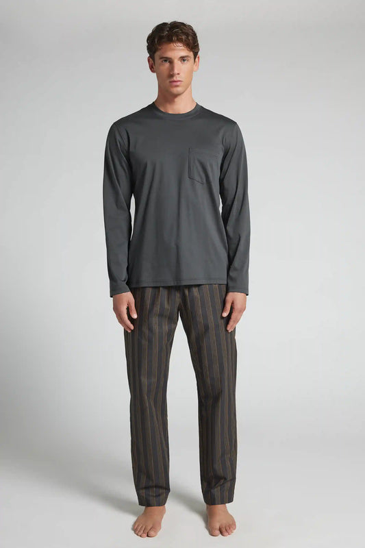 Full Length Pajamas in Mercerized Cotton filo Premium and Cloth