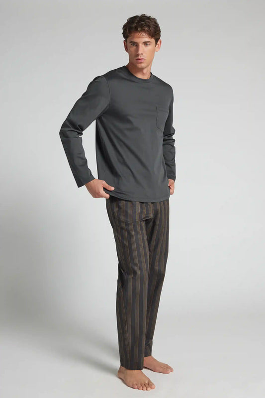 Full Length Pajamas in Mercerized Cotton filo Premium and Cloth