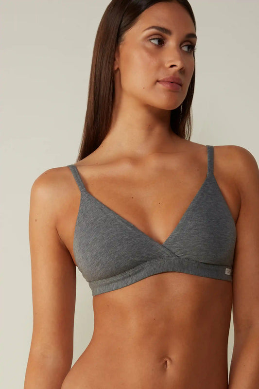 Emma Triangle Bra in Natural Cotton