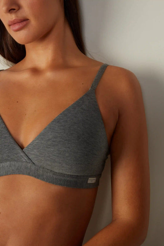 Emma Triangle Bra in Natural Cotton