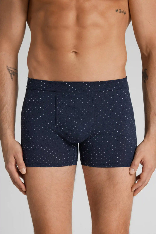 Mercerized Cotton Boxers with Polka Dot Print filo Premium