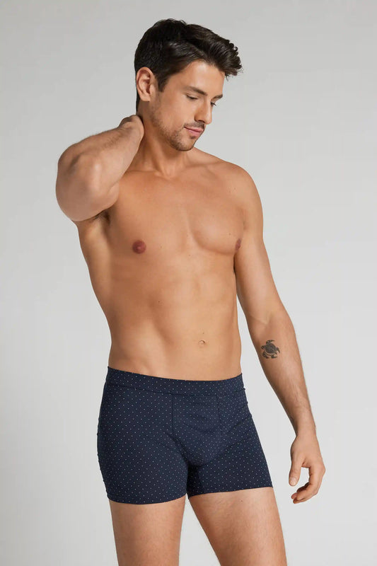 Mercerized Cotton Boxers with Polka Dot Print filo Premium