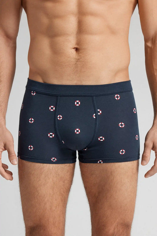 Lifesaver Print Natural Fresh Cotton Boxers