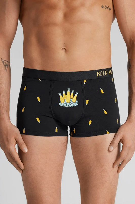 Beer Bottle Print Superior Cotton Boxers