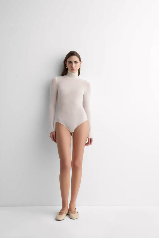 High Collar Ultralight with Cashmere Bodysuit