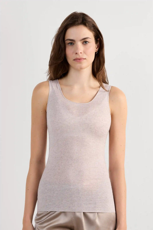 Wide Strap Ultralight with Cashmere Tank Top