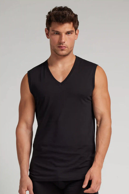 100% Extrafine Superior Cotton V-Neck Tank Top