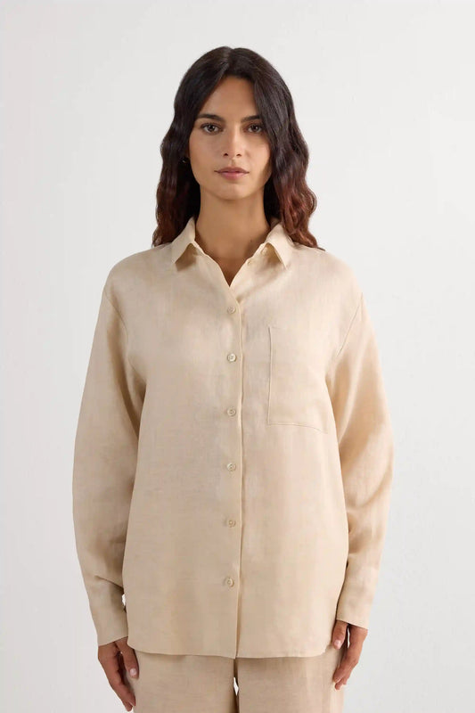 The Pure Linen Shirt in Linen Fabric