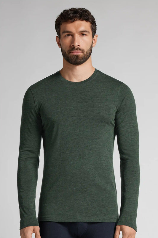 Long-sleeve Crew-Neck Merino-Wool Top