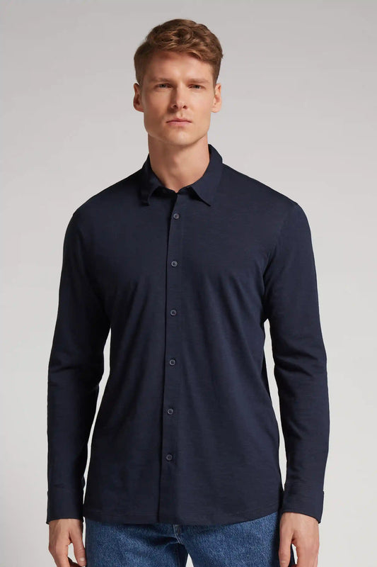 Slub Cotton Long Sleeve Shirt