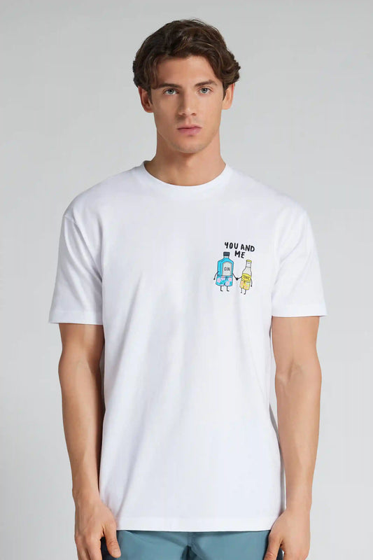 T-Shirt in 100% Cotton with You & Me Embroidery