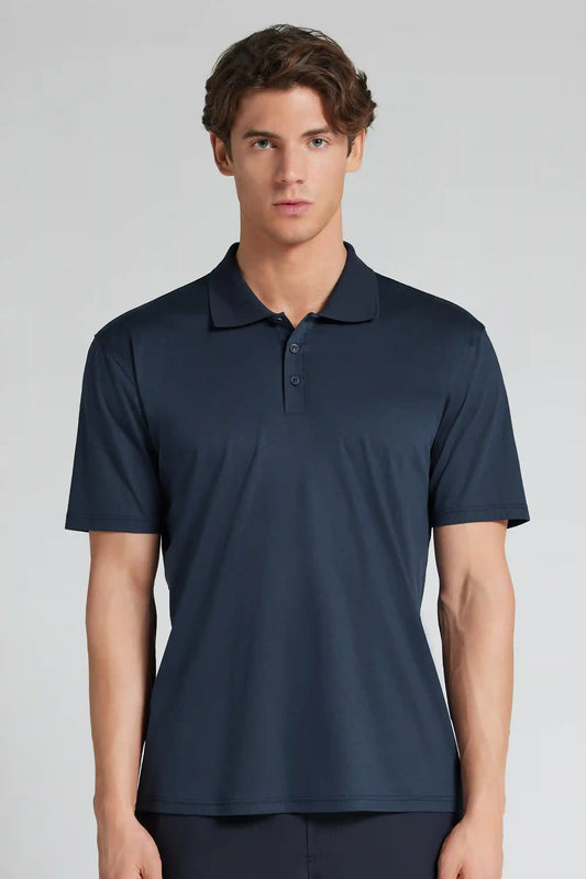 Mercerized Superlight Cotton Polo Shirt with Short Sleeves filo Premium
