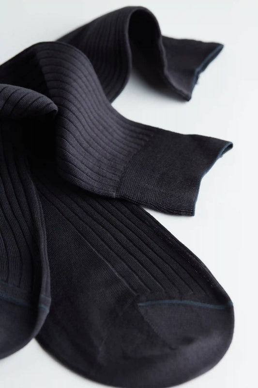 Short Ribbed Egyptian Cotton Socks