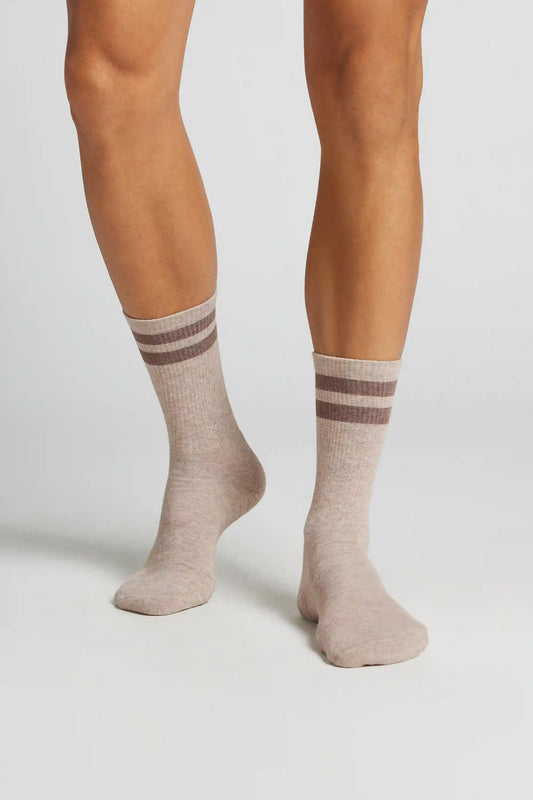 Short Striped Terrycloth Socks