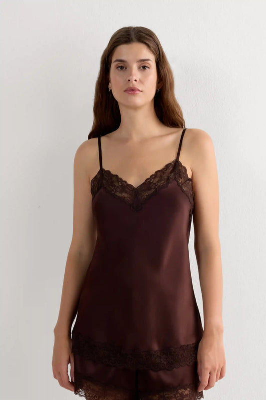 Lace and Silk Top