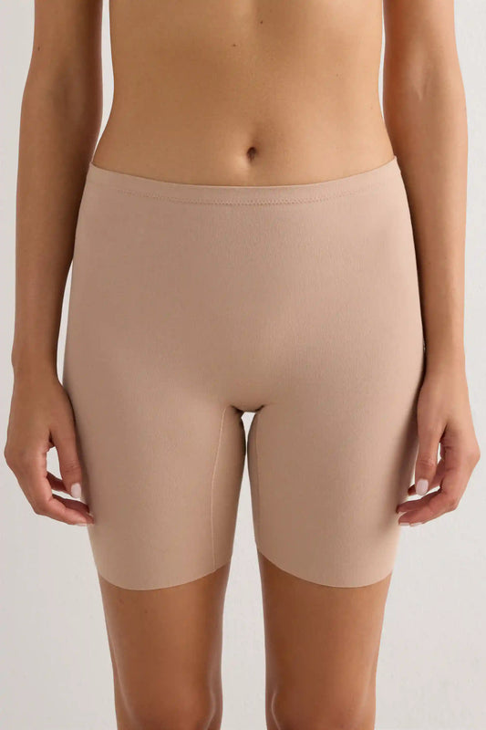 Raw Edge Seamless Cotton Shorts