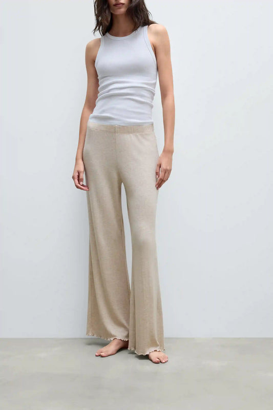 Luxury Softness Full Length Modal Palazzo Pants with Cashmere