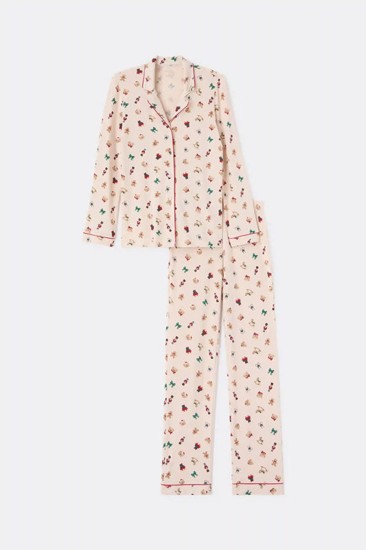 Christmas Toys Button Up Modal Pajamas