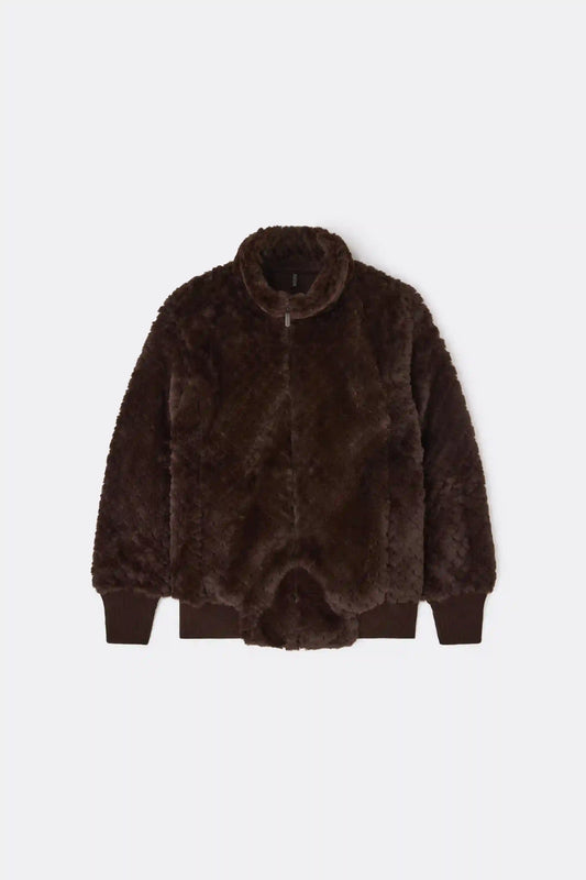 Soft Embrace Fur-Look Bomber Jacket