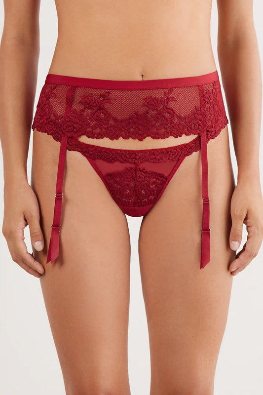 Pretty Flowers Garter Belt