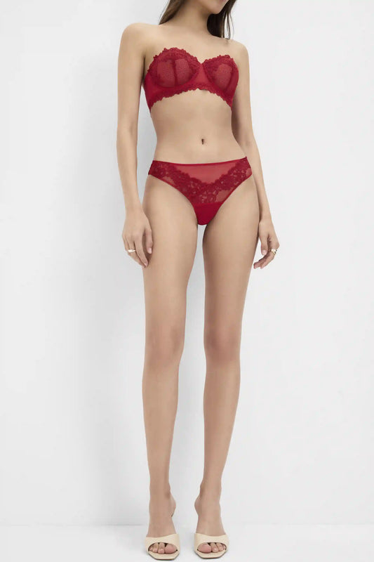 Pretty Flowers Lace Brazilian Panties