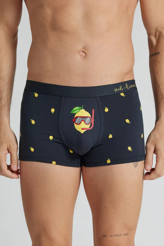 Sub-Lime Print Superior Cotton Boxers