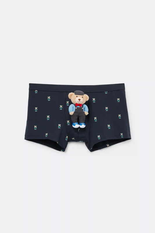 Men’s Gentleman Bear Print Superior Cotton Boxers