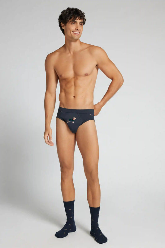 Men’s Dachshund Print Superior Cotton Briefs