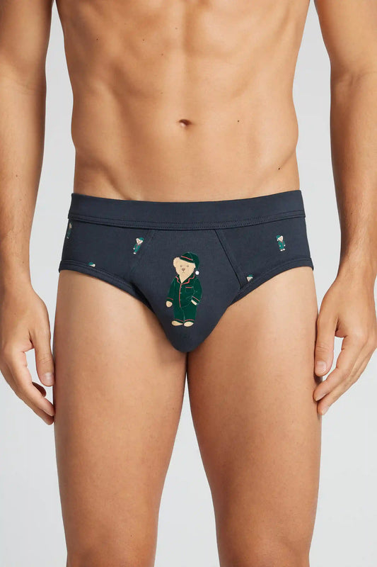 Men’s Sleepy Bear Print Superior Cotton Briefs